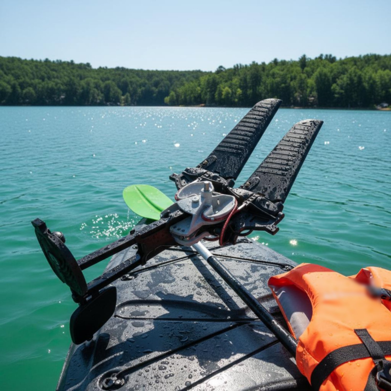 Fishing Kayak Inflatable - カヤックペダル駆動システム前進後退カヤックペダル駆動ボート用品釣り人向け軽量設計