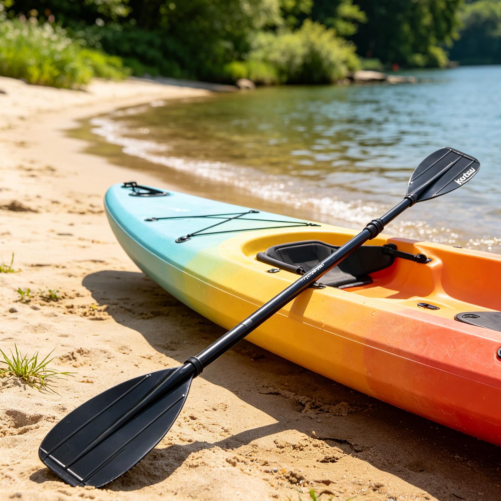 Fishing Kayak Anchor - 2セクションカーボンファイバーカヤックパドル 軽量ダブルブレードパドル 釣り、ツーリング、子供、大人向け、湖、川、海でのラフティングに最適