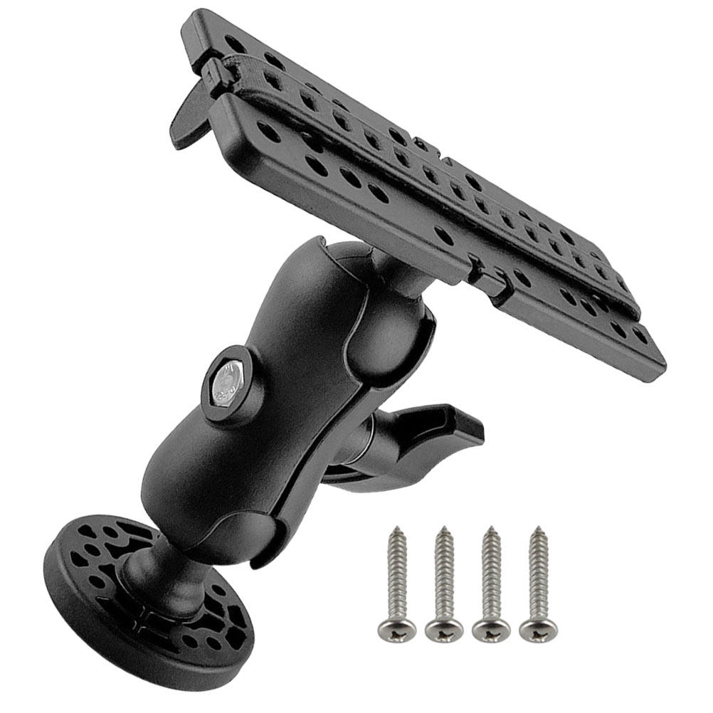 Fishing Kayak Fish Finder Mount - 1セット ナイロン製カヤック用魚群探知機ブラケット 360度回転可能 安定したマウント ボート釣り用ホルダー 魚群探知機マウント