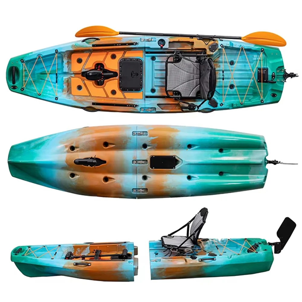モジュール式カヤック、エンジン付きフィッシングボートカヌー、 - Fishing Kayak Paddle のレビューと価格