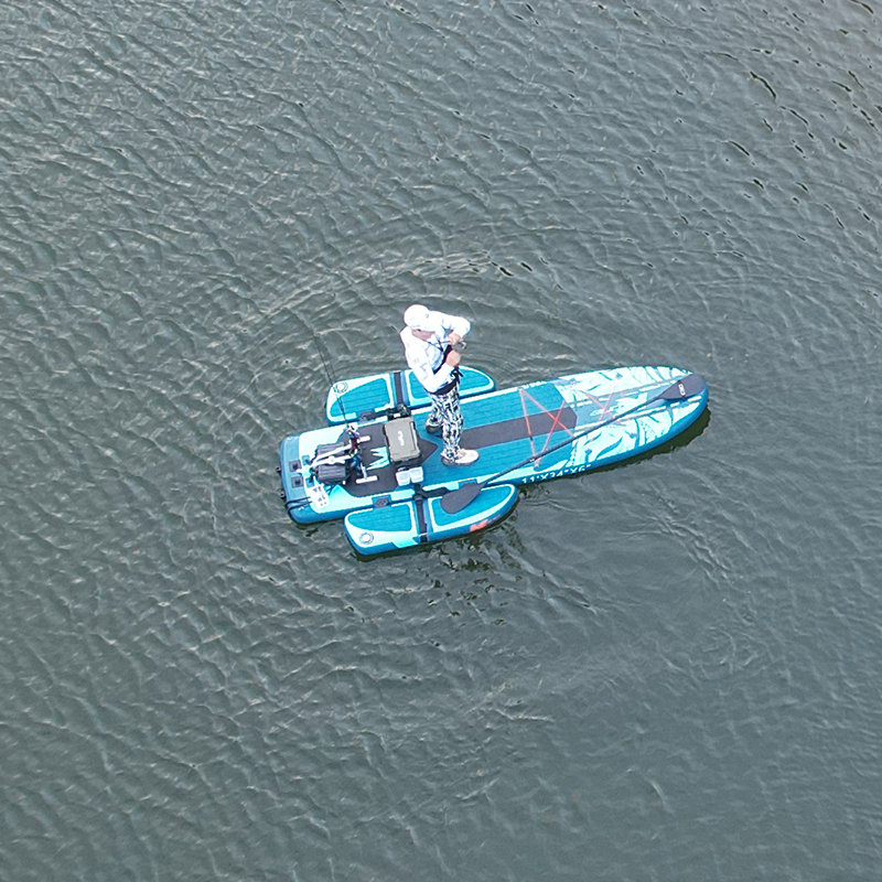 釣り用二つの浮き台付き折りたたみ式インフレータブルパドルカヤ - Fishing Kayak Inflatable のレビューと価格
